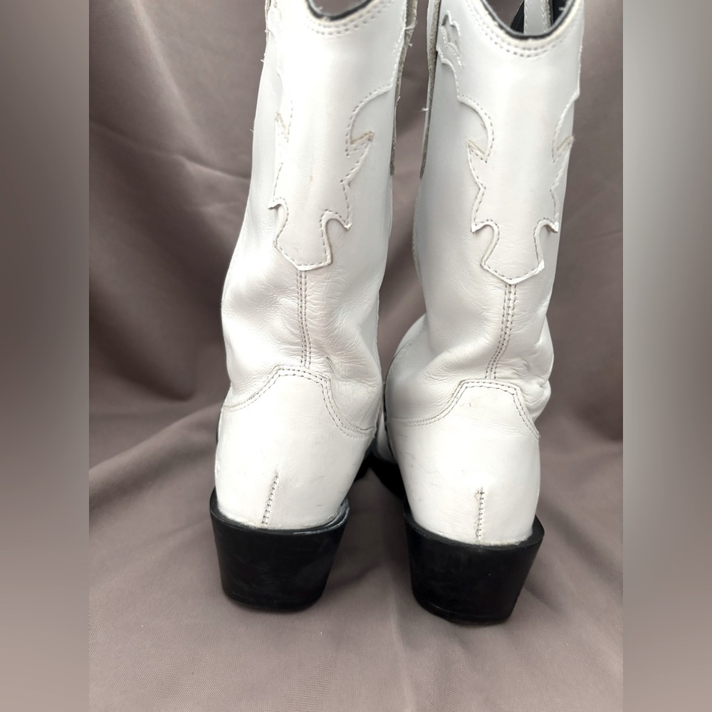 ROC BOOT AUSTRALIA LEATHER INDIO WESTERN SNIP TOE VAMP STITCHING SIDE PULL SZ 6 - Picture 8 of 16